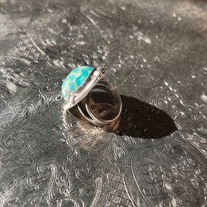 Turquoise & Sterling Silver Navajo Ring Size 6/7